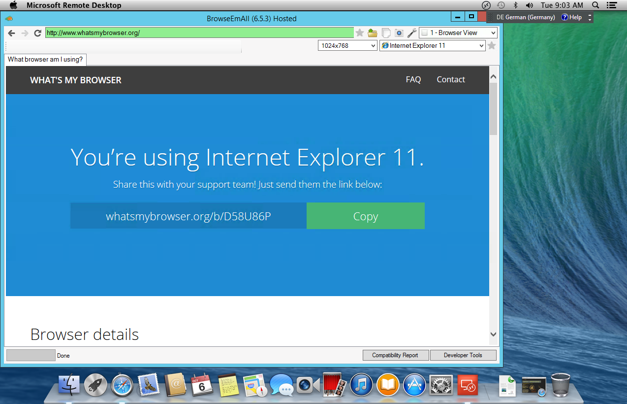 internet explorer latest version for mac